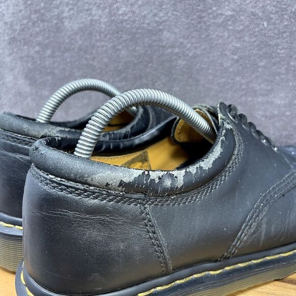 DR MARTENS 8053 Nappa Oxford Casual Lace-Up Shoes Black Leather Men\'s 9 *PHOTOS* main image 4